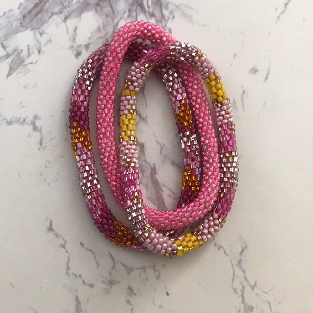 Lily and Laura Pink Bracelet Set (3)